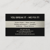 Moderne professionele smartphonereparatie visitekaartje (Achterkant)