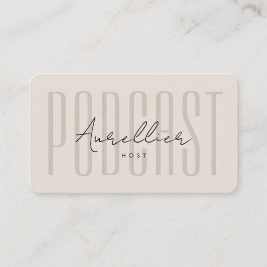 Moderne professionele stemacteur Sand Visitekaartje (Voorkant)