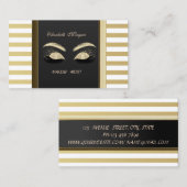 Moderne professionele striped - Glitter Lashes Visitekaartje (Voorkant / Achterkant)