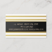 Moderne professionele striped - Glitter Lashes Visitekaartje (Achterkant)