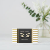 Moderne professionele striped - Glitter Lashes Visitekaartje (Staand voorkant)