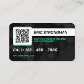 Moderne professionele trainer profiel foto visitekaartje (Achterkant)