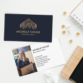 Moderne professionele vastgoedmakelaar foto visitekaartje