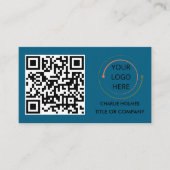 Moderne professionele visitekaartje met QR-code (Voorkant)