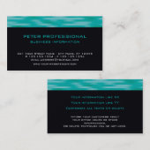 Moderne professionele Visitekaartje zwart blauwgro (Voorkant / Achterkant)