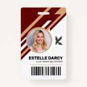 Moderne professionele werknemer ID Badge (Voorkant)