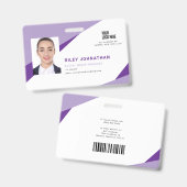 Moderne professionele werknemersbarcode-ID  Badge (Voor- en achterkant)