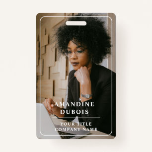 Moderne professionele zakelijke foto-id badge