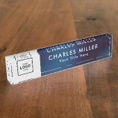 Moderne professionele zakelijke logo Desk Naambordje (Zijkant)