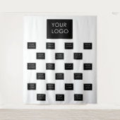 Moderne professionele zakelijke Logo Wandkleed (Voorkant)