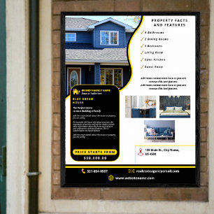 Moderne Professionele Zwart Gele Echte Staat Douan Poster