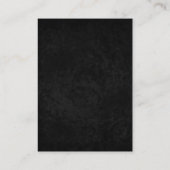 Moderne professionele zwarte groene monogram visitekaartje (Achterkant)