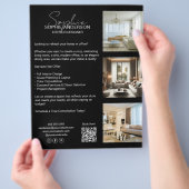 Moderne professionele zwarte onderneming flyer (Hand)