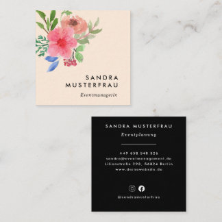 Moderne Professionelle Quadratische Visitenkarte Vierkante Visitekaartje