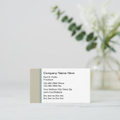 Moderne Professionnel Carte de visite simple (Debout devant)