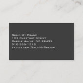 Moderne professionnel gris et blanc Cartes de visi (Dos)