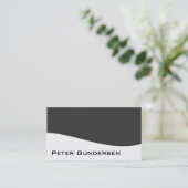 Moderne professionnel gris et blanc Cartes de visi (Debout devant)