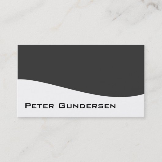 Moderne professionnel gris et blanc Cartes de visi (Devant)