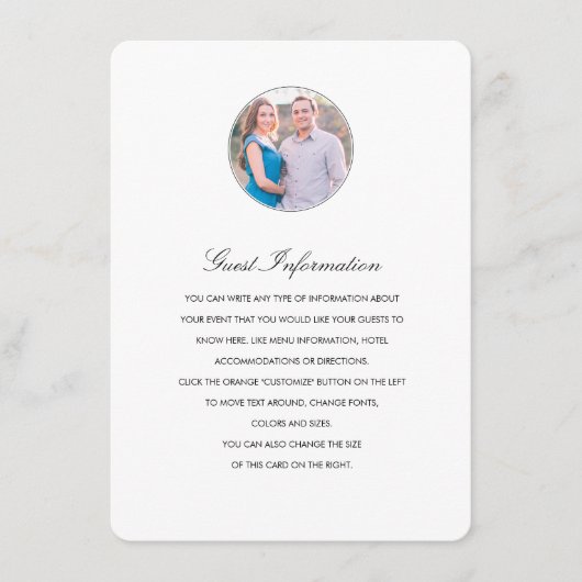 Moderne profielrichting/informatiekaart informatiekaartje (Voorkant)