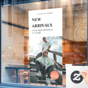 Moderne promotie Foto zwart-zakelijke advertenties Raamsticker
