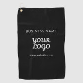 Moderne promotionele Logo & tekst | Bewerkbare kle Golfhanddoek (Voorkant)