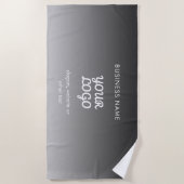 Moderne promotionele Logo & tekst | Bewerkbare kle Strandlaken (Voorkant)