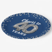 Moderne proost op 40 jaar verjaardag papieren bordje (Gekanteld)