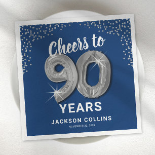 Moderne proost op 90 jaar volwassene verjaardag se servet
