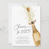 Moderne proost op de uitnodiging voor het nieuwjaa (Voorkant)