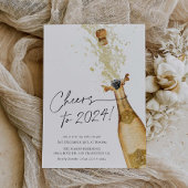 Moderne proost op de uitnodiging voor het nieuwjaa