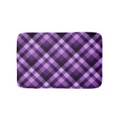 Moderne pruim Paarse geruite motief kleine badmat (Voorkant)