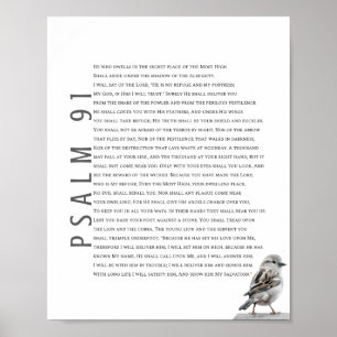 Moderne Psalm 91 Bijbelse Scripture Christelijk Bi Poster