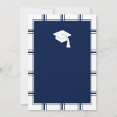 Moderne Pset Blue Play Graduation Party Kaart (Achterkant)