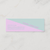 Moderne Punchy Pastel Duotone - Carte de visite (Dos)