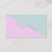 Moderne Punchy Pastel Duotone - Carte de visite (Devant)