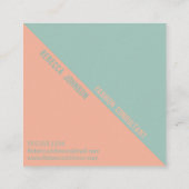 Moderne Punchy Pastel Duotone - Carte de visite (Dos)