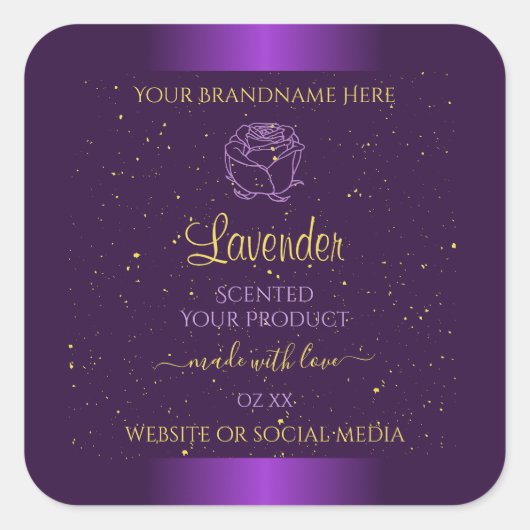 Moderne Purple produit Étiquette Parties scintilla (Devant)