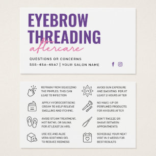 Moderne Purple Simple Eyebrow Threading Aftercare