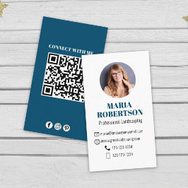 Moderne QR code aangepaste foto | Maak contact met Visitekaartje