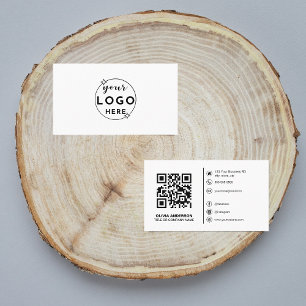Moderne QR Code Aangepaste Logo & Social Media Ico Visitekaartje