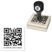 Moderne QR-code aangepaste tekst merkdesign Rubberstempel (Gestempeld)