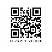 Moderne QR-code aangepaste tekst merkdesign Rubberstempel (Afrduk)