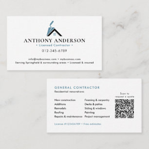 Moderne QR-code Aannemer/Bouwsector Visitekaartje