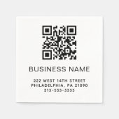 Moderne QR-code Bedrijfsnaam of Logo Servet (Voorkant)