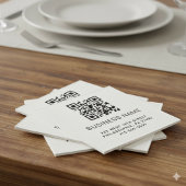 Moderne QR-code Bedrijfsnaam of Logo Servet