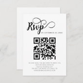 Moderne QR-code bruiloft RSVP Kaarten (Voorkant / Achterkant)