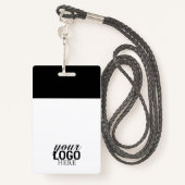 Moderne QR Code Business Logo ID Kaart Medewerker Badge (Achterkant met draagriem)