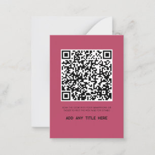 Moderne QR Code Business Logo Trendy Notitiekaartje