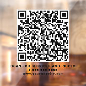 Moderne QR Code Business Raamsticker (Vel 2)