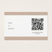 Moderne QR-code — cadeaubon Visitekaartje (Achterkant)